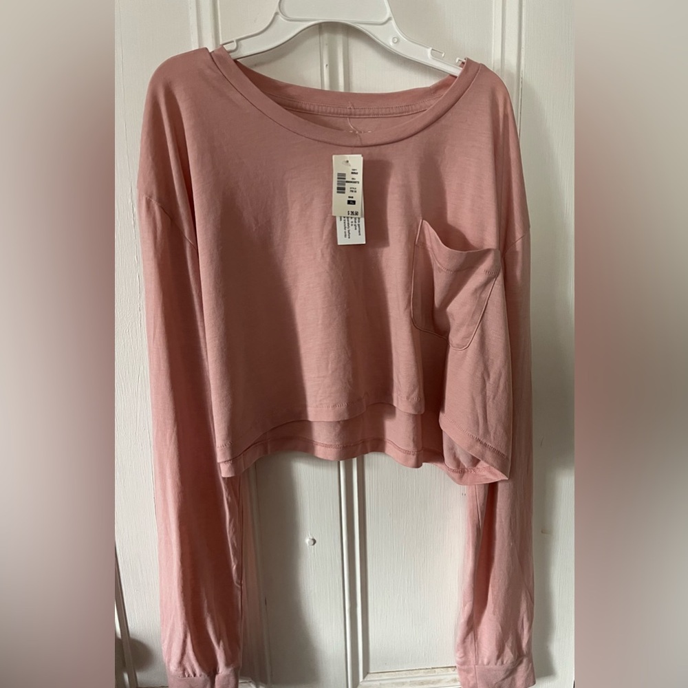 Aeropostale long sleeve cropped t shirt, size XL
